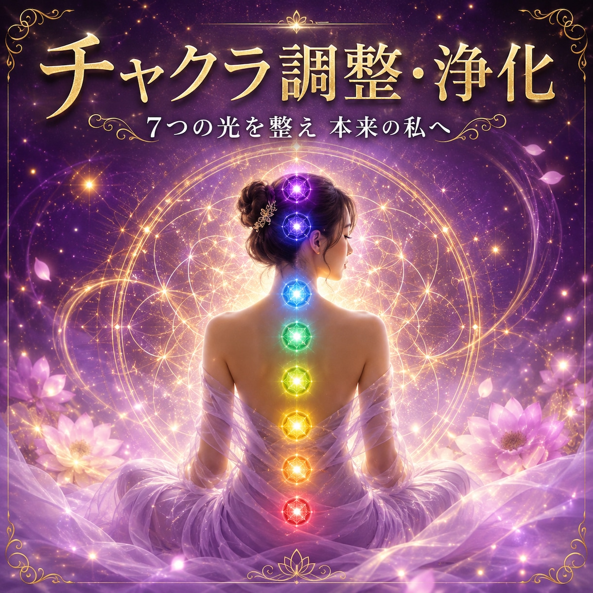 チャクラ鑑定•浄化•調整をお届けします 7つの光を鑑定・調整し 個別鑑定書をお届けします イメージ1