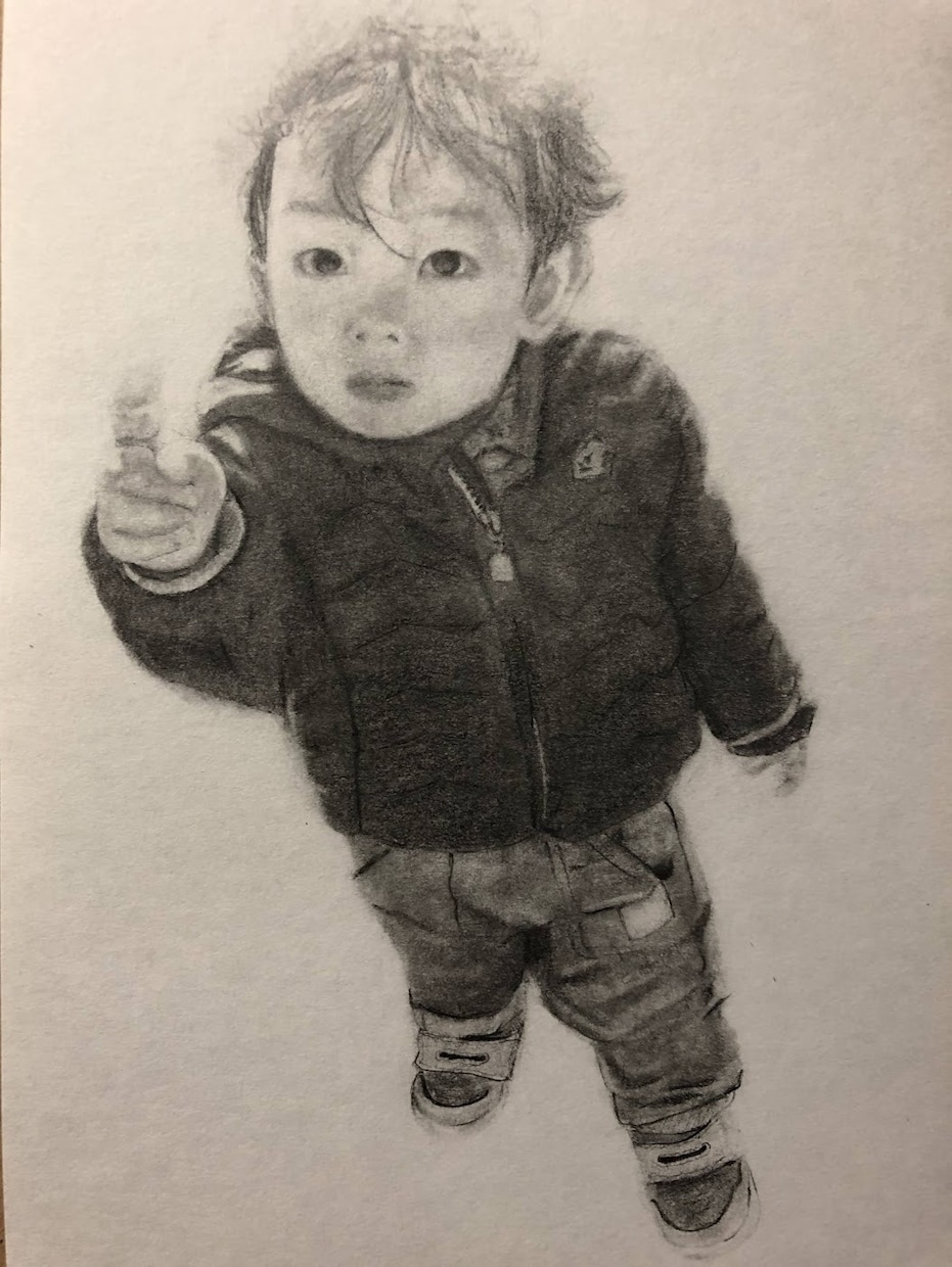 お気に入りの写真を想いを乗せて鉛筆画で仕上げます カウンセリングでしっかり想いを受け取り、描いていきます。 イメージ2