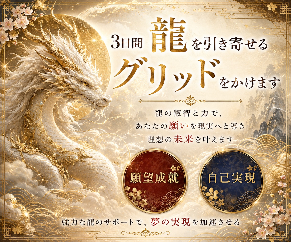 叶えたい自己実現をサポートする龍を引き寄せます 願いを叶えるパワフルなサポートを得て夢を叶える人になろう！ イメージ1