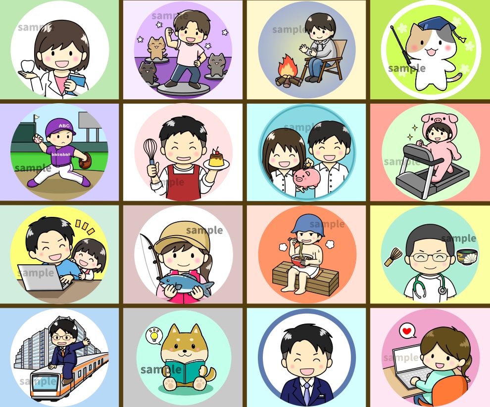 商用可☆SNSやブログに！可愛いアイコン作成します 人・動物・ロゴイラスト♪X・youtube・インスタに♪ イメージ2