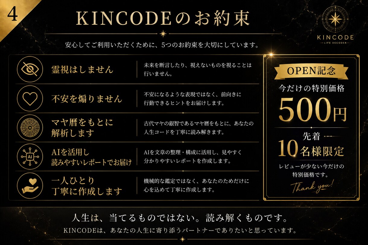 マヤ暦で人生コードを読み解く鑑定レポート作成します あなただけの人生設計図を読み解きます イメージ4