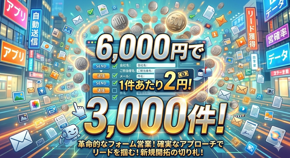 3000件お問い合わせフォーム営業代行します 【低価格・柔軟対応・営業リストなしOK・時間帯指定可】 イメージ1