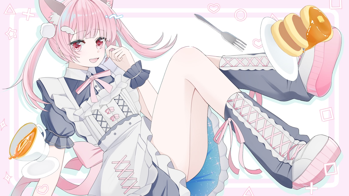 活動者向け!!イラスト制作承ります 可愛い・綺麗・透明感のあるイラストを制作します！ イメージ4
