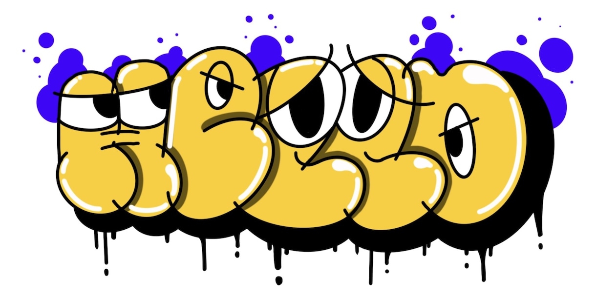 オリジナル　グラフィティのヘッダーアイコン描きます SNSで配信で目立つ！POPな文字、キャラクターデザイン イメージ2