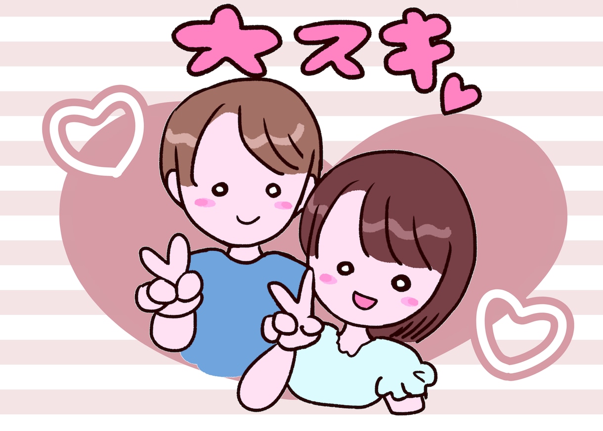 とっても可愛いゆるかわな似顔絵イラスト描きます SNSアイコンやスマホの待ち受けに♪ イメージ1