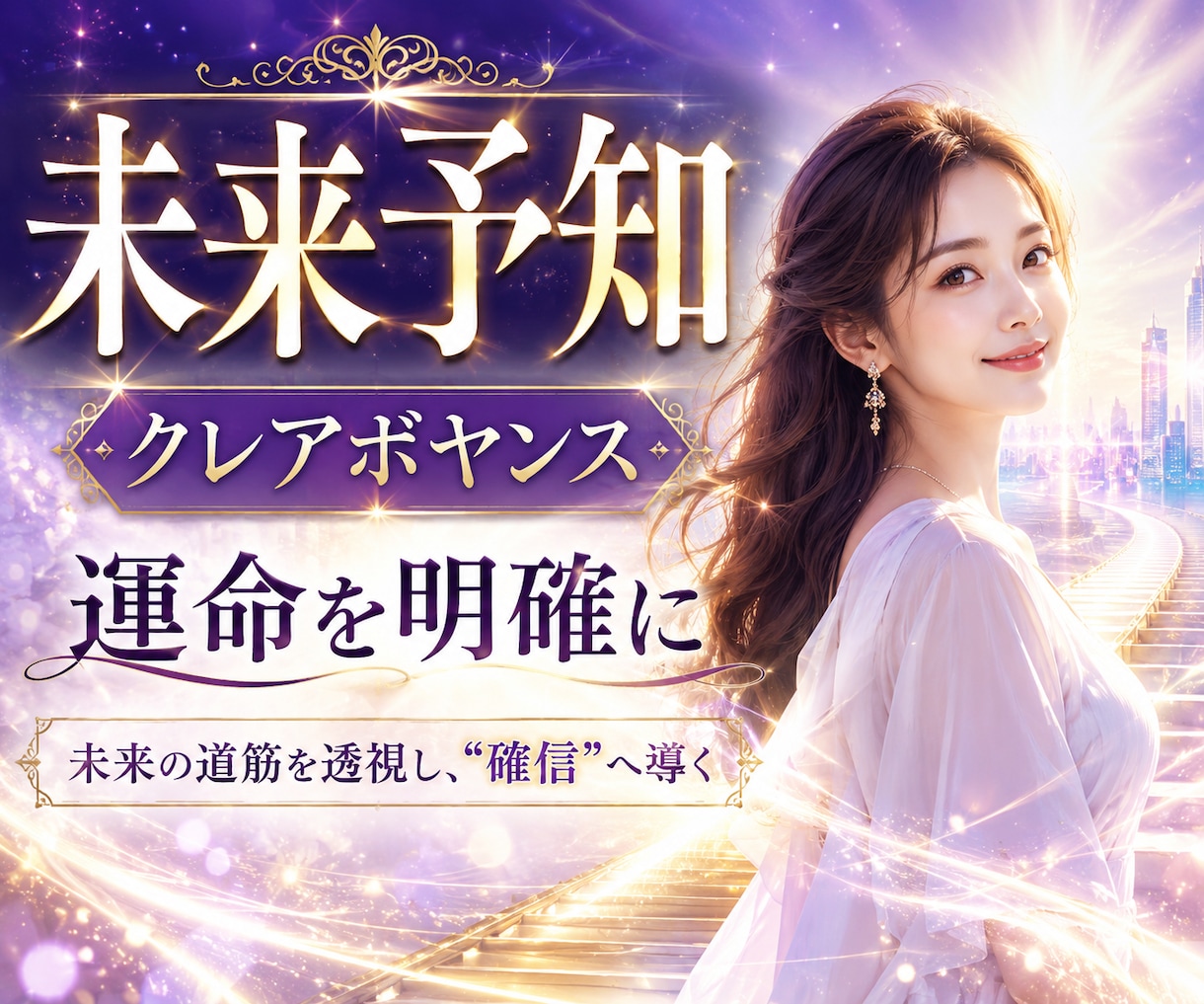 未来予知★本格透視リーディングで運命・本音占います 【未来透視で導く】恋の行方や運命を読み解き望む未来へ導きます イメージ1
