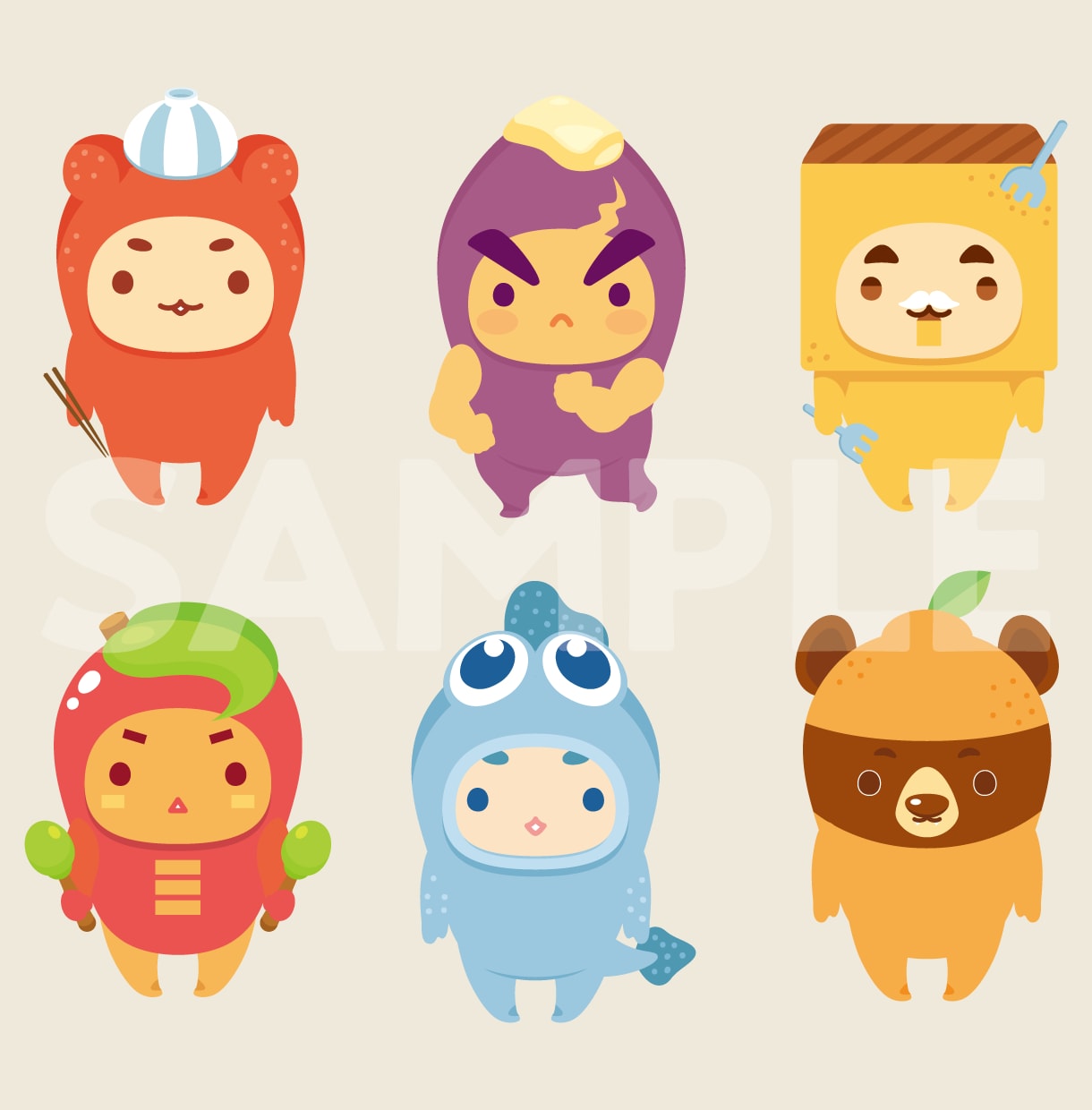 ゆるキャラをIllustratorで作成いたします 商用可・著作権込みでお店や会社のゆるキャラやマスコットを！ イメージ6