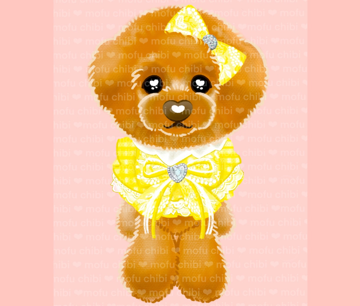 お鼻ハート♥もふもふ【ペット】似顔絵描きます ♡おめめと♡お鼻で、ウチの子をとびきり可愛いイラストに❤︎ イメージ5