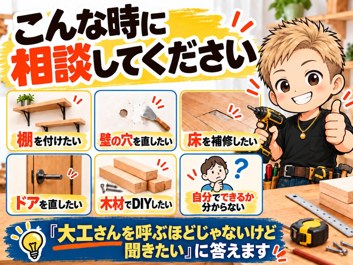 写真から大工歴15年がDIY方法をアドバイスします 材料・工具・手順・買い物リストまで分かりやすく回答！ イメージ2