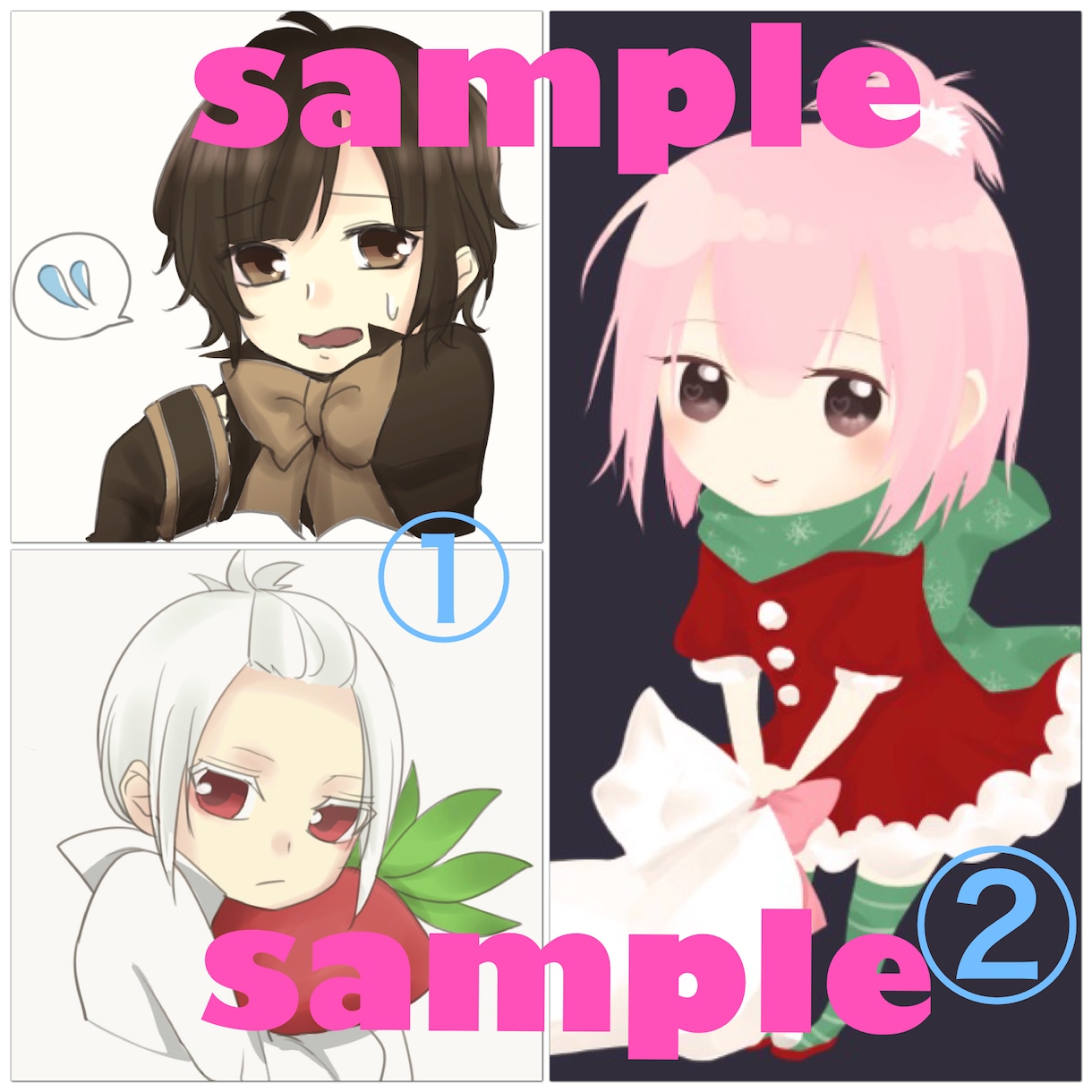 あなただけのデフォルメイラスト描きます 少年少女めいん！似顔絵は要相談で❁*·⑅ イメージ3