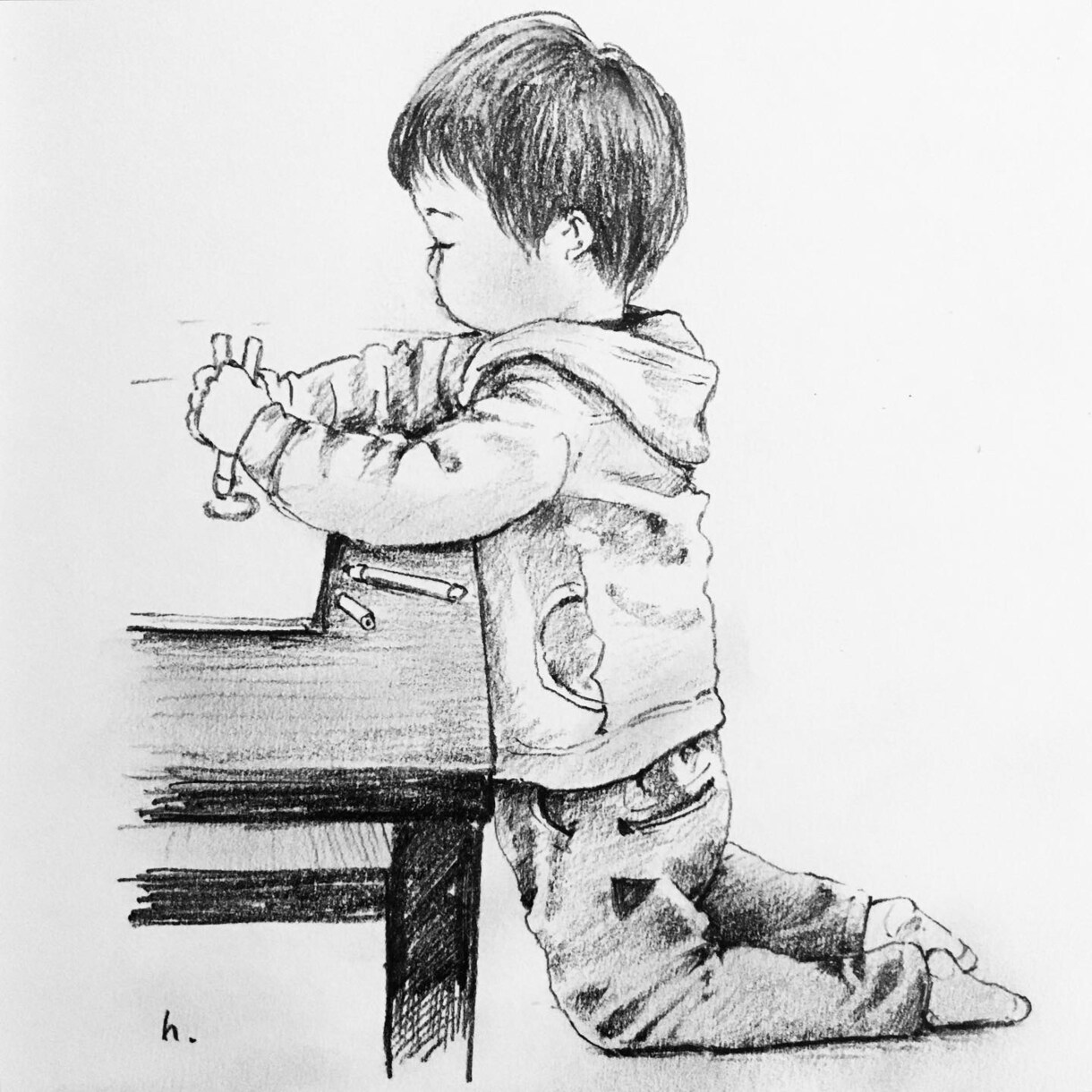 シンプルスケッチ！似顔絵描きます 凹凸やシワは控えめに、シンプルにスケッチします（ご相談可） イメージ3