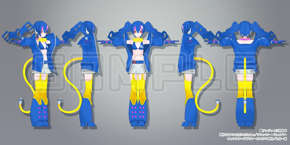 予算に優しい高品質Vtuber3Dモデル制作します 顔や細部の造形に自信あり・VRChatやゲームにも対応可能 イメージ9