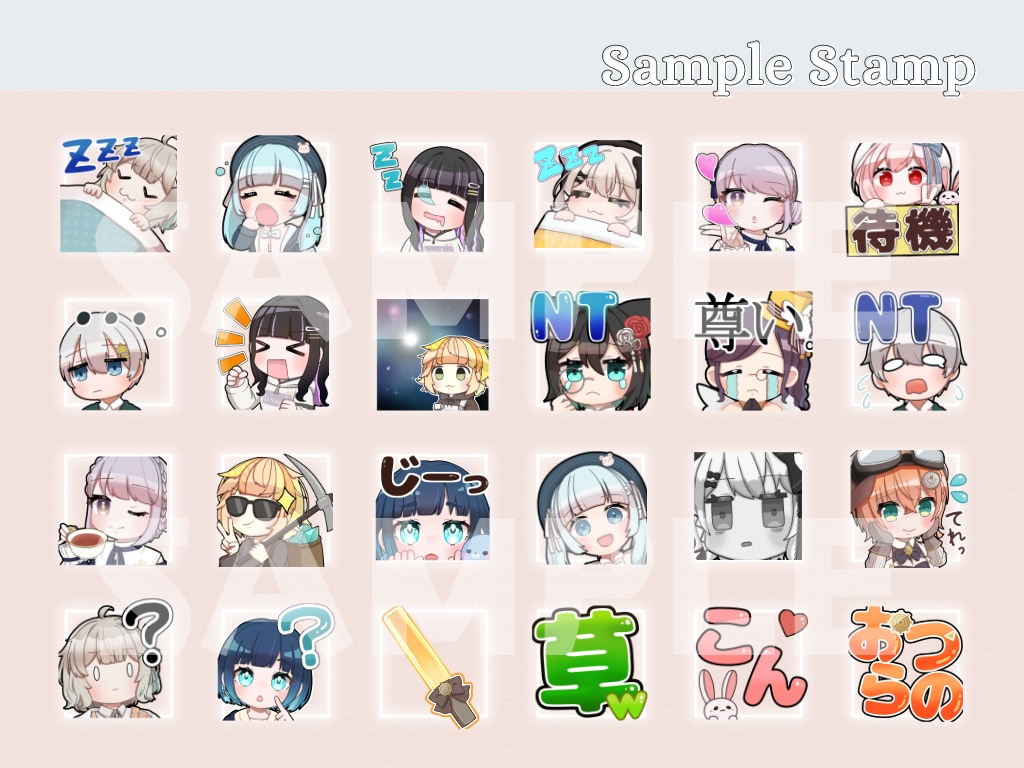 配信で使えるスタンプ作成します Twitch等でご使用できるスタンプを作成します。 イメージ7