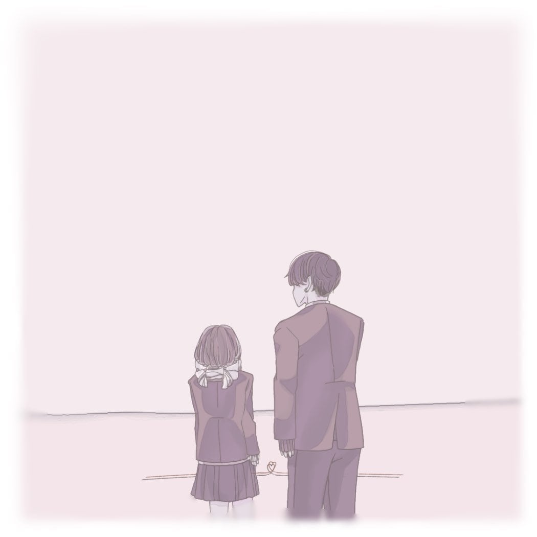 SNSのアイコンを中心にカップルイラストを作ります 線画風カップルイラストを手に入れましょう。 イメージ2