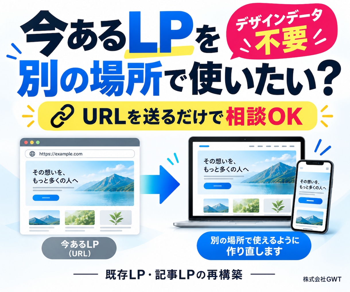 既存LP・記事LPをHTMLで複製します 元データ不要｜URLからHTML一式を作成・ZIP納品 イメージ1