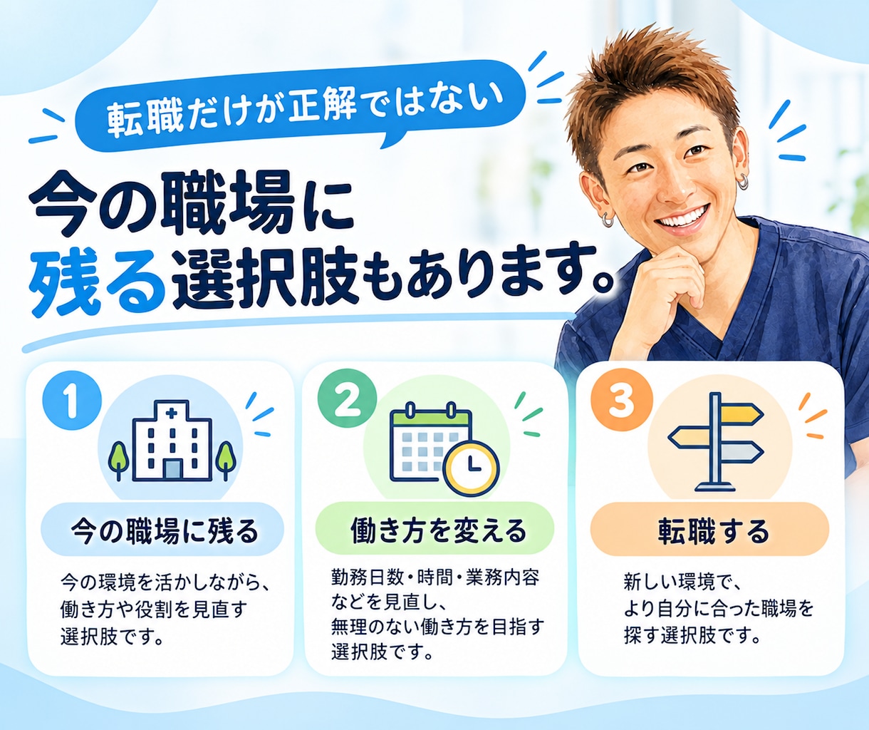 待遇に不満があるPTの転職相談に乗ります 給料や休日の悩みを整理し、納得できる選択を考えます イメージ5