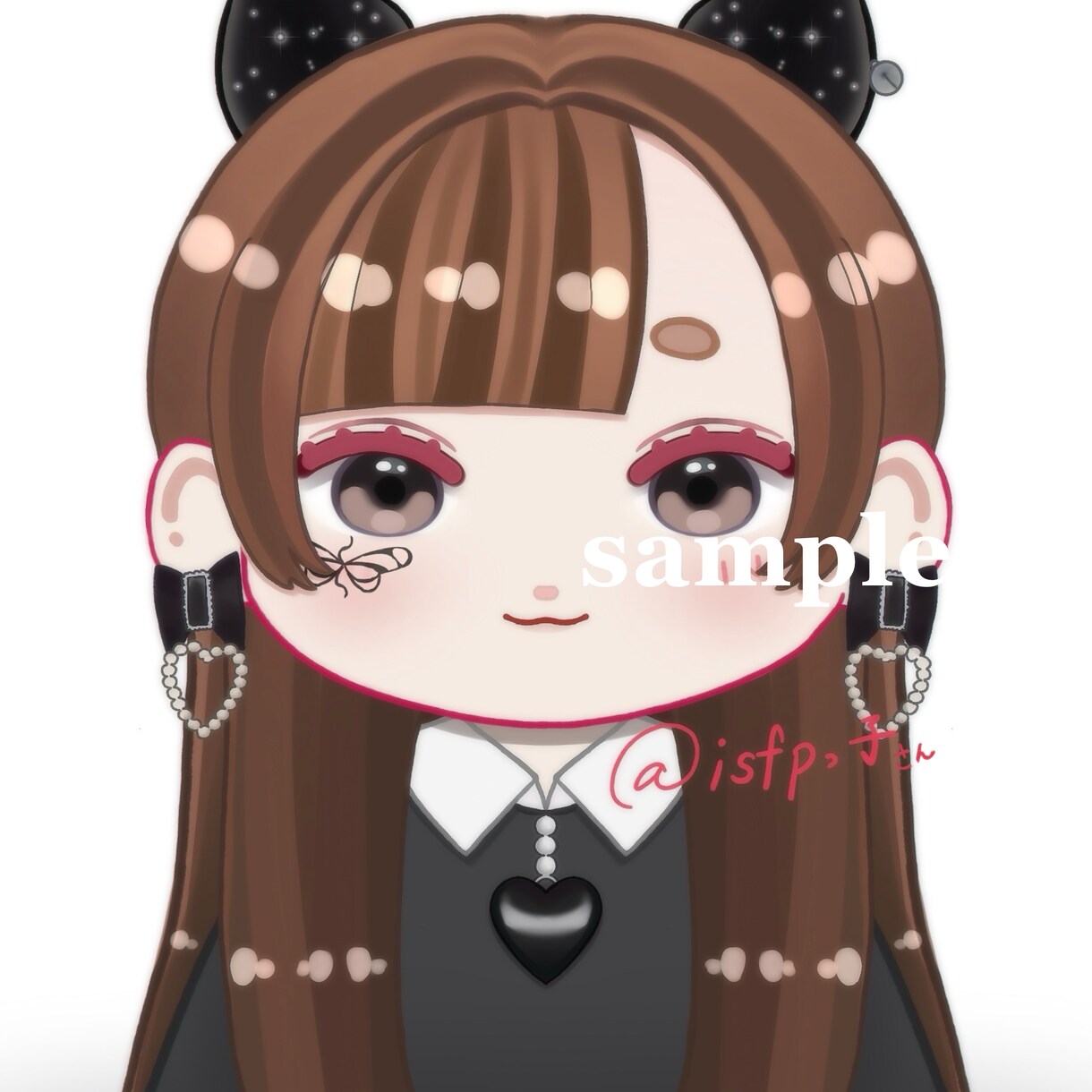 ほわかわで可愛い正面アイコン描きます ぷっくりした可愛いミニキャラアイコンはいかがですか！ イメージ3