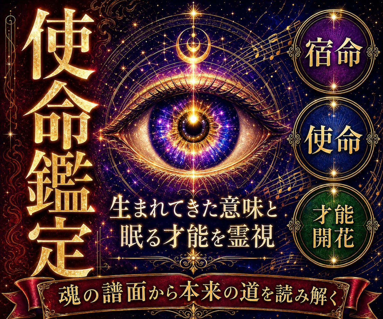 あなたの宿命・使命・今世で進むべき道を霊視します 人生の迷い、繰り返す悩み、本来輝ける道を読み解きます。 イメージ1