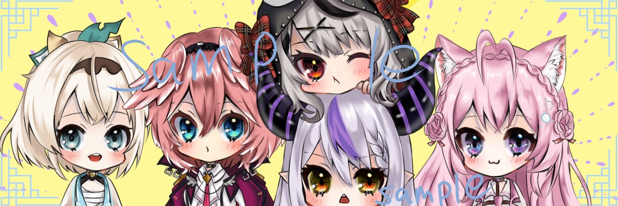 SNS用のアイコン、ヘッダー用のイラスト描きます かっこかわいい子供～少年少女、萌え系～シンプルかっこいいまで イメージ4