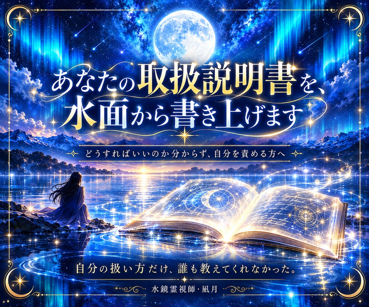 あなたの取扱説明書を、水面から書き上げます どうすればいいのか分からず、自分を責める方へ イメージ1