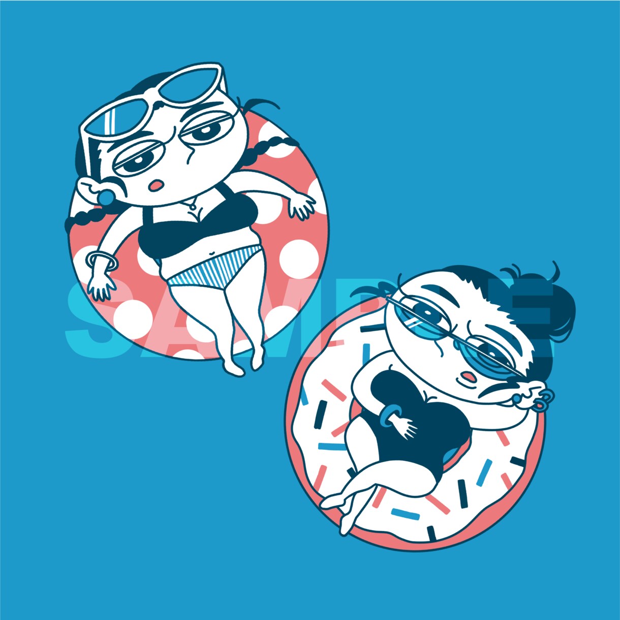 海外アニメ風！ポップな人物イラストを描きます デフォルメされた可愛らしいカートゥーンイラストの作成です！ イメージ1