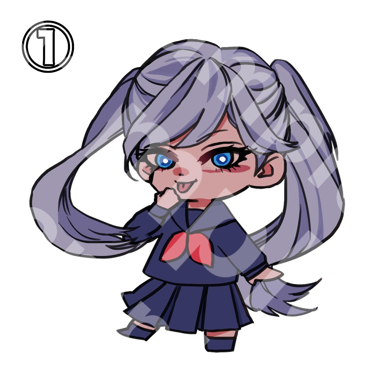 ちびキャライラストアイコン作成承ります 3つの絵柄からSNS用ちびキャライラストアイコンを作成します イメージ2