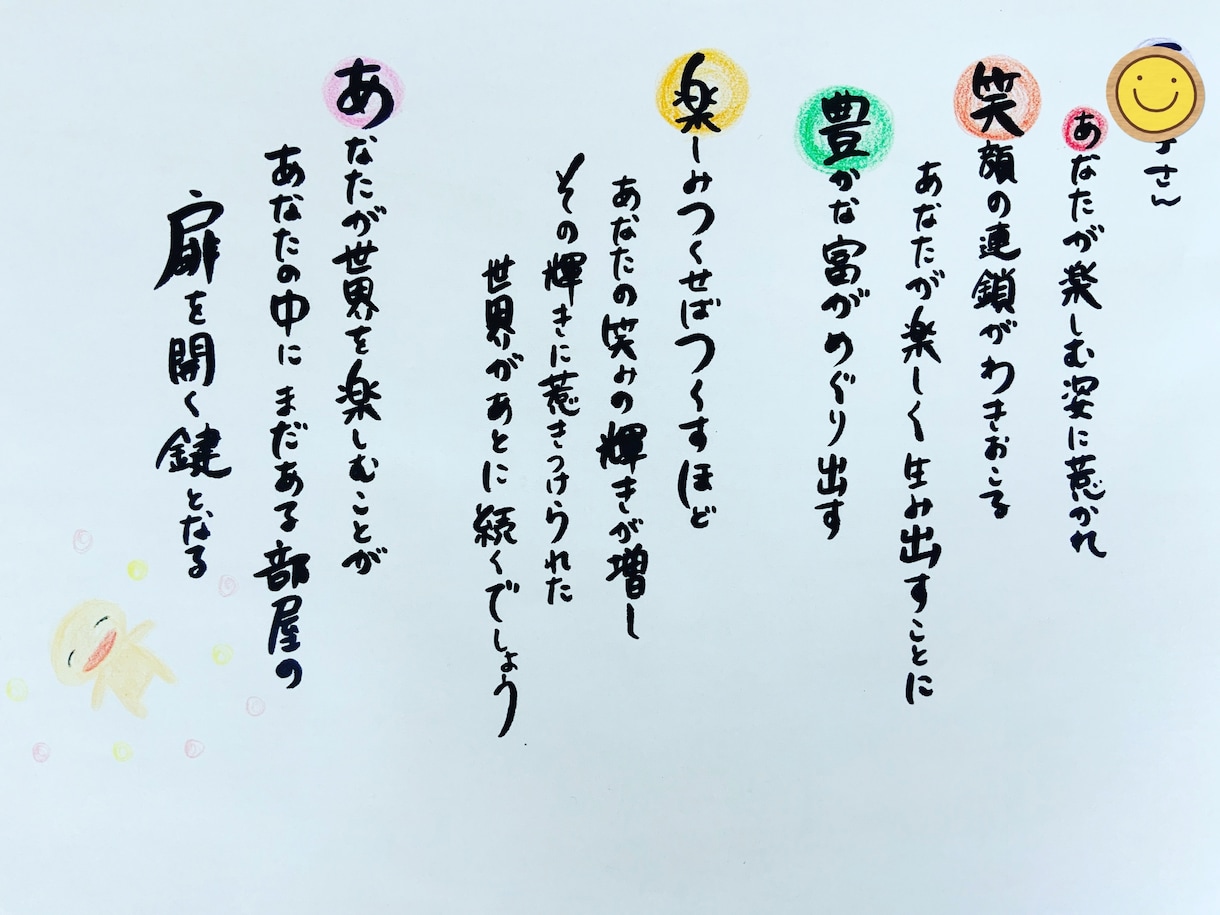 世界に１枚あなたへ書き下ろしします 好きな言葉を教えてください。あなたへ贈る１枚を描きます イメージ3