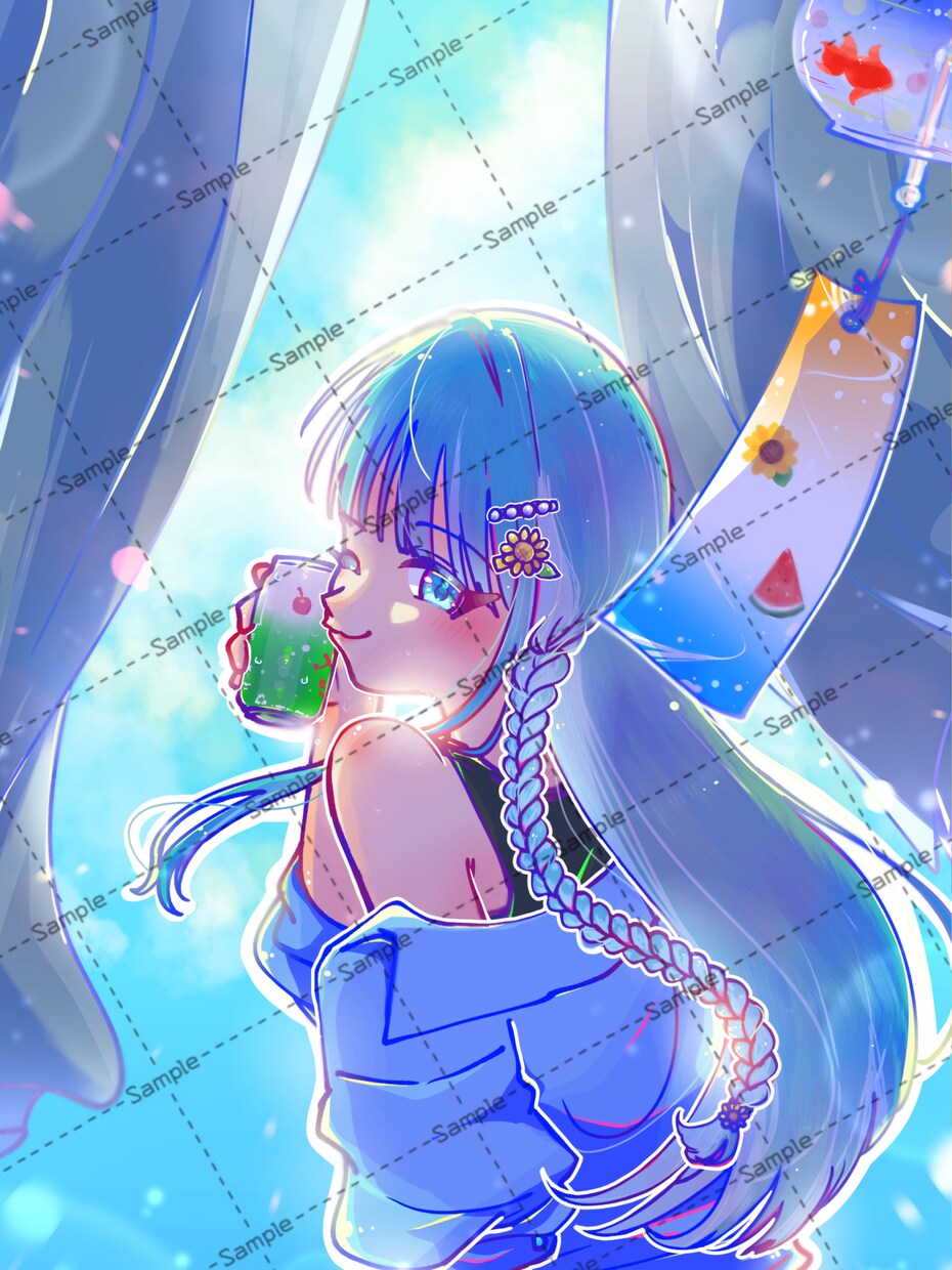 カラフルな1枚絵描きます ビビットカラーで可愛く明るい絵をお送りします！ イメージ1