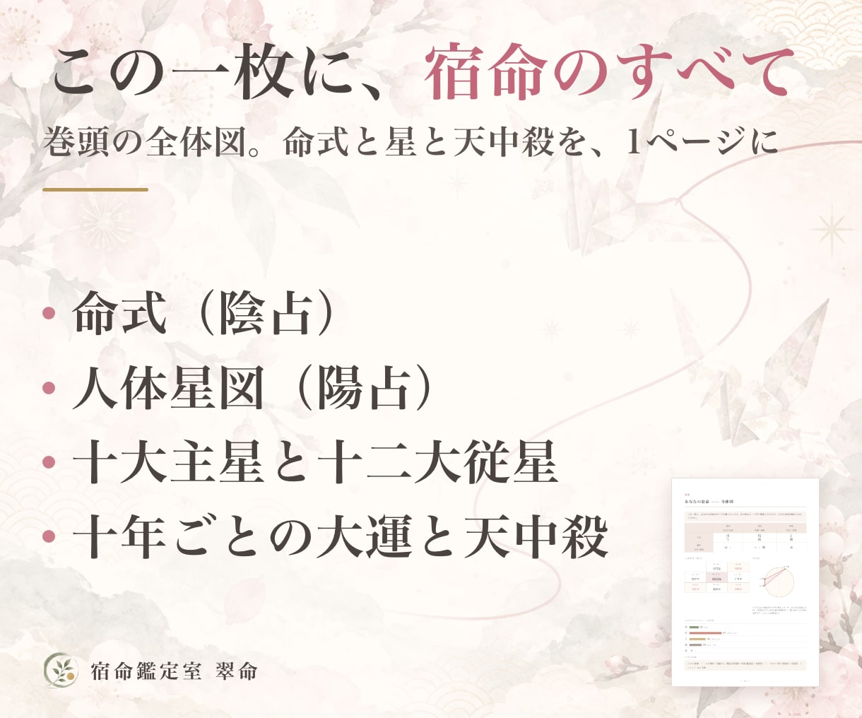 あと1名の特別価格で算命学の宿命鑑定書を作ります 命式・天中殺・大運まで26ページ超。手元に残るPDF鑑定書 イメージ7