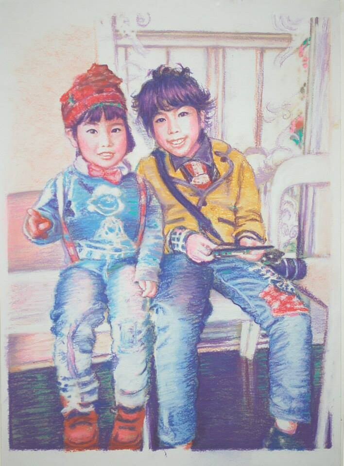 美しい似顔絵描きます 美しい飾るための似顔絵を描きます。100年みんなうっとり～♪ イメージ3