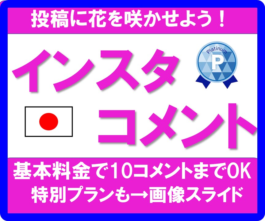 インスタ◎日本アカよりコメント☆彡をプラスします コメント内容はご指定を/女性アカウント指定も追加料金不要！ イメージ1