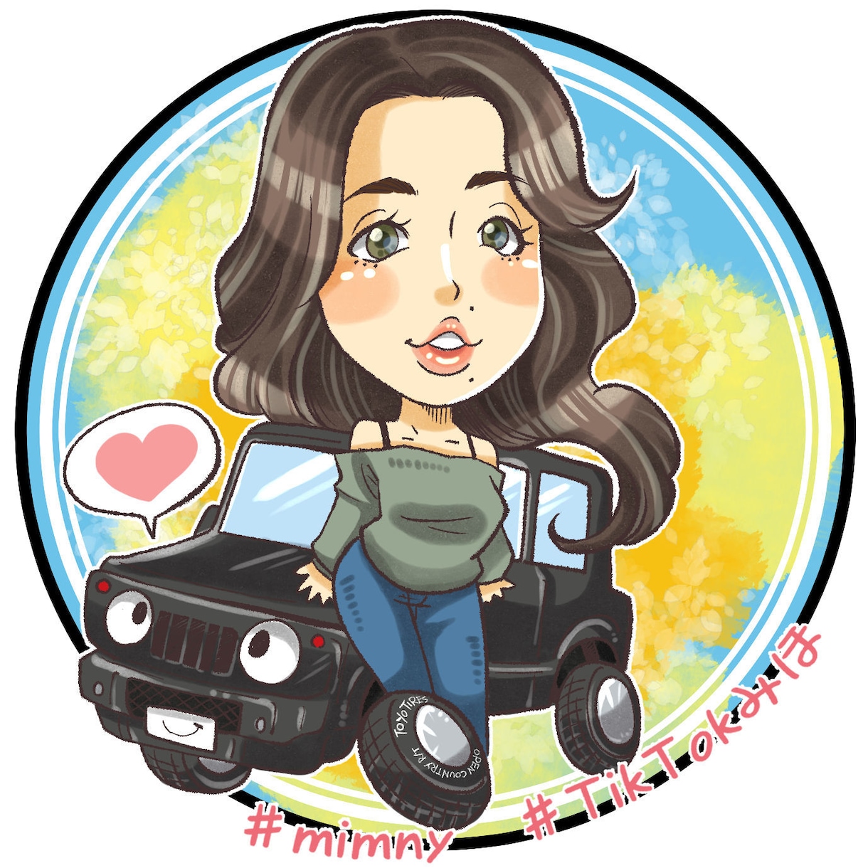 SNS用のキャラクター似顔絵アイコンを描きます SNSのアイコンにピッタリ、可愛いキャラクター似顔絵です イメージ5