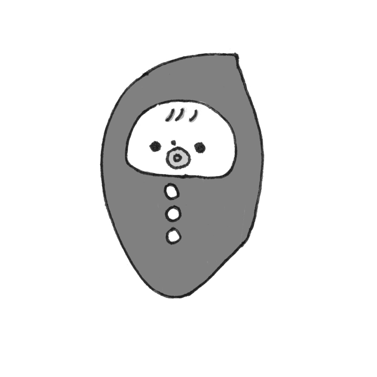 手描き白黒イラストを描きます ゆるい手描き白黒イラストにちょっと加工を施したイラストです！ イメージ6