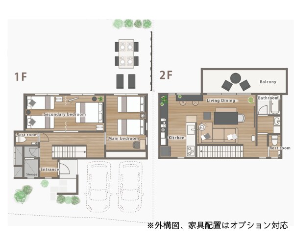 民泊用・家具配置おしゃれイラスト間取り図つくります ゲストにイメージ伝わるこだわりイラスト間取り図 イメージ9