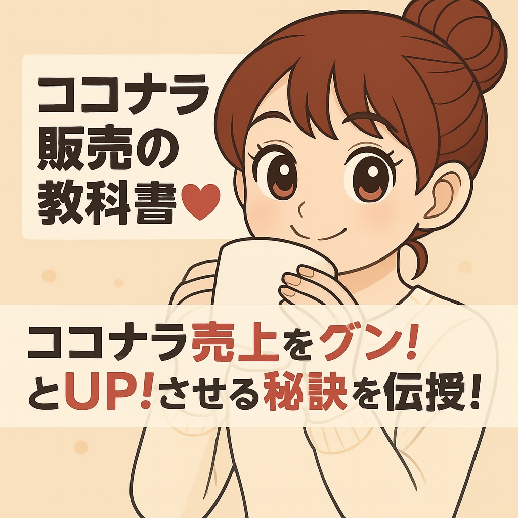 ココナラ販売の教科書♥売上UP!の秘訣お教えします サービス売上300万円突破のせどらーFの特別なノウハウを伝授 イメージ1