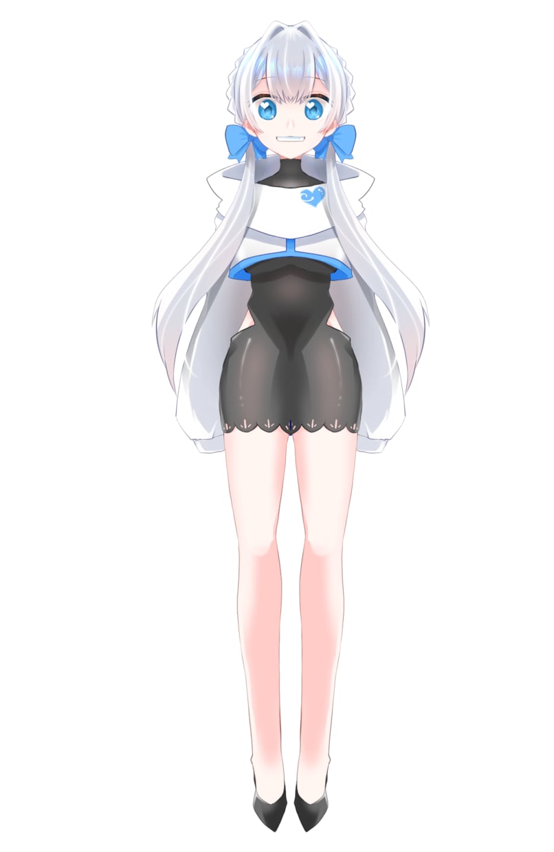 全身立ち絵を販売します 白と青色の綺麗&かわいい女の子の立ち絵です！ イメージ4