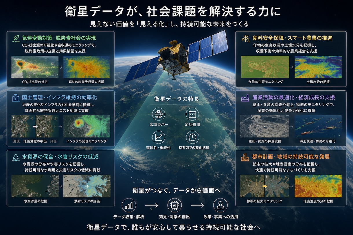 衛星データ・GISで土地や地域の課題を可視化します 太陽光・農地・災害・土地利用など、衛星データ活用の初回相談 イメージ1