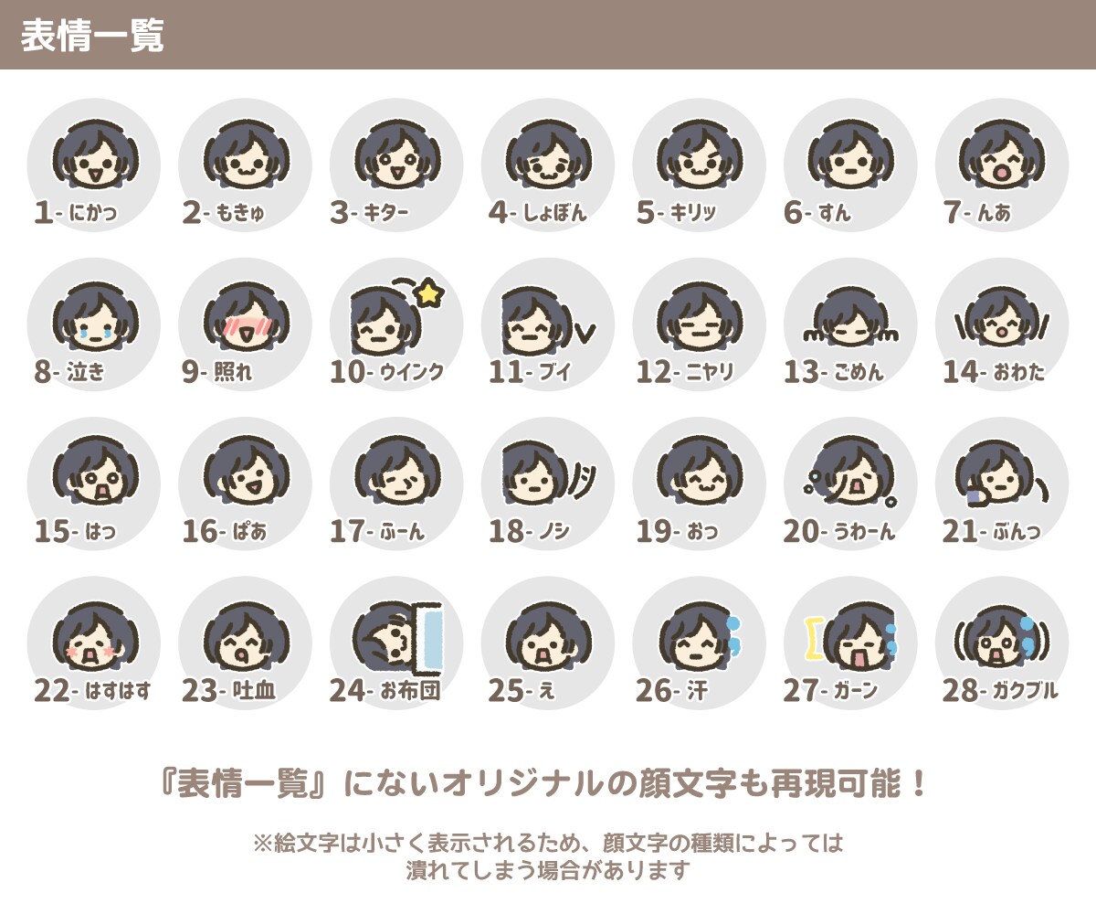 ゆるい【かお絵文字】イラスト描きます YoutubeやTwitchに！ゆるい絵文字イラストです。 イメージ4