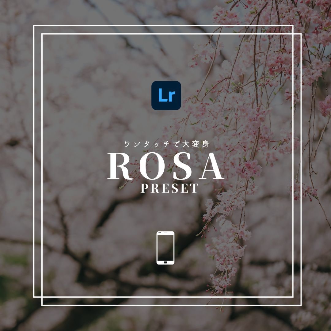 ROSA｜Lightroomプリセット販売します スマホで撮影した写真、ワンタッチで大変身！ イメージ1