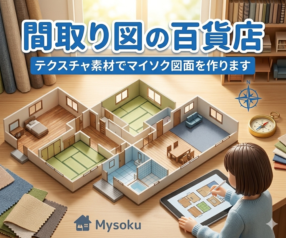 テクスチャ素材のマイソク図面を作ります リアルで多彩なデザインの素材をご用意 イメージ1