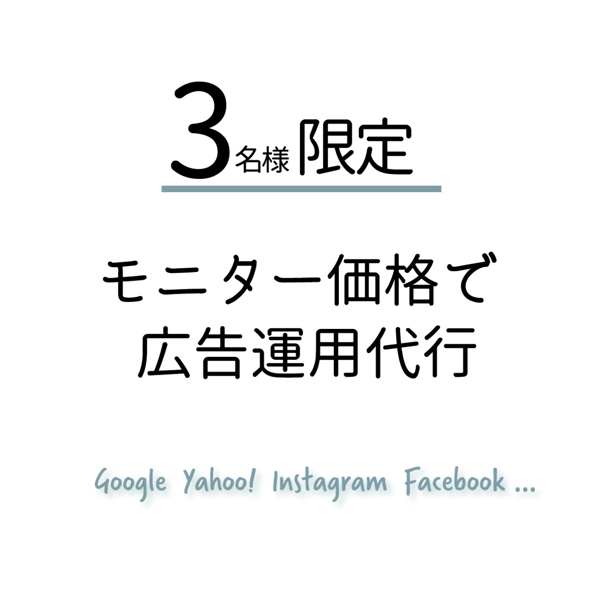 3名限定【モニター価格にて】広告運用代行いたします 売り上げアップの為の施策、しっかりと組み込んでいきます。 イメージ1