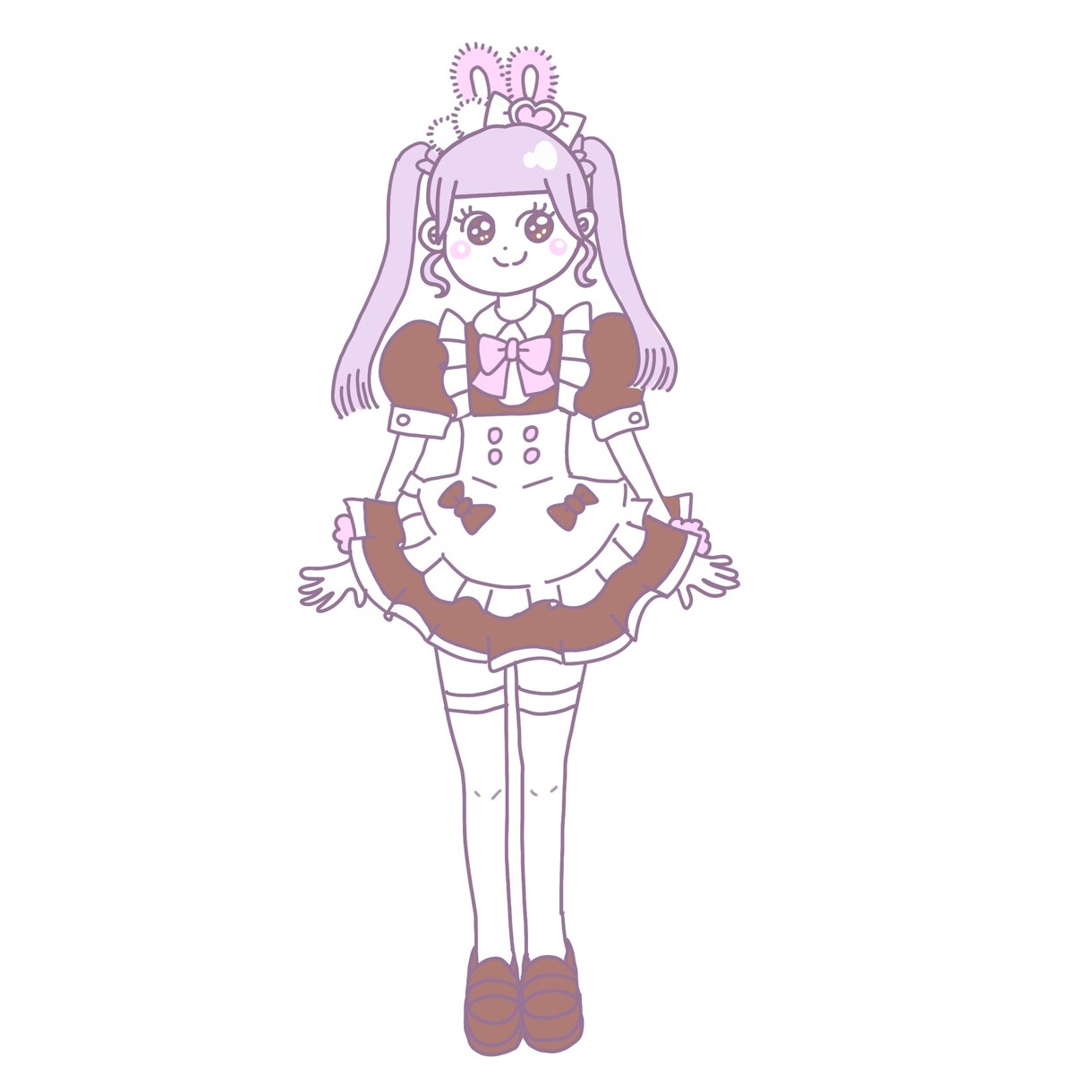 ゆめかわ絵柄のシンプルイラストを描きます ピンクや紫を基調としたシンプルタッチのゆめかわイラスト イメージ1