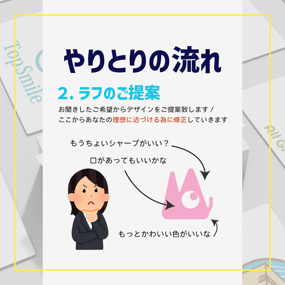 一目で覚えてもらえる！キャラクターロゴつくります 目を引くロゴを一緒に作りましょう！ イメージ4