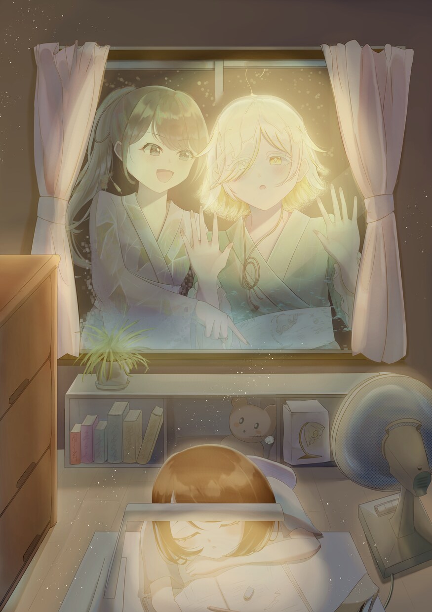 キャラクターのイラストを描きます！背景も描けます モチーフ等でストーリーのあるイラストを得意としています。 イメージ1