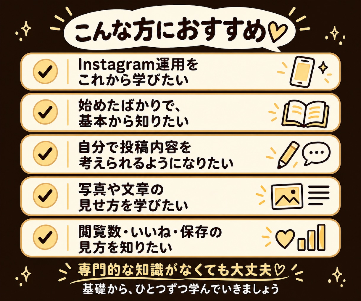 初心者向けにインスタ運用を基礎から教えます 顔出し不要♡自分のペースで基礎から学べる60分個別レッスン イメージ2