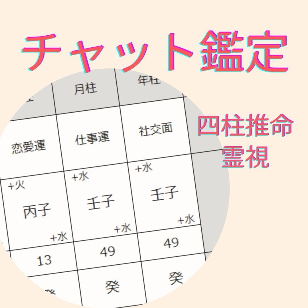 トークルーム・チャットで【20分】鑑定します 四柱推命＆霊視で【今の悩みの解決法】をアドバイスをします。 イメージ1