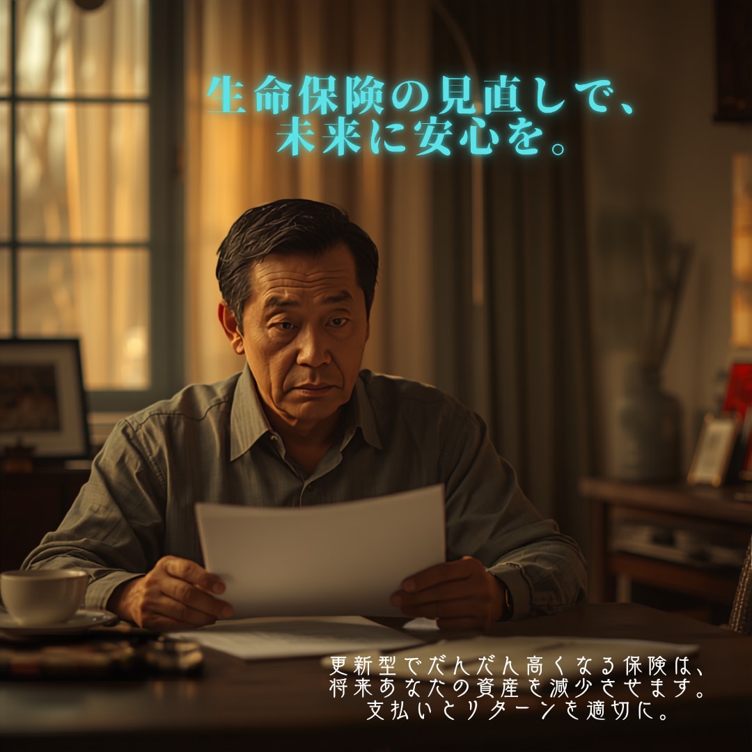 更新型の生命保険の見直しをします あなたの生命保険料を削減します！ イメージ1