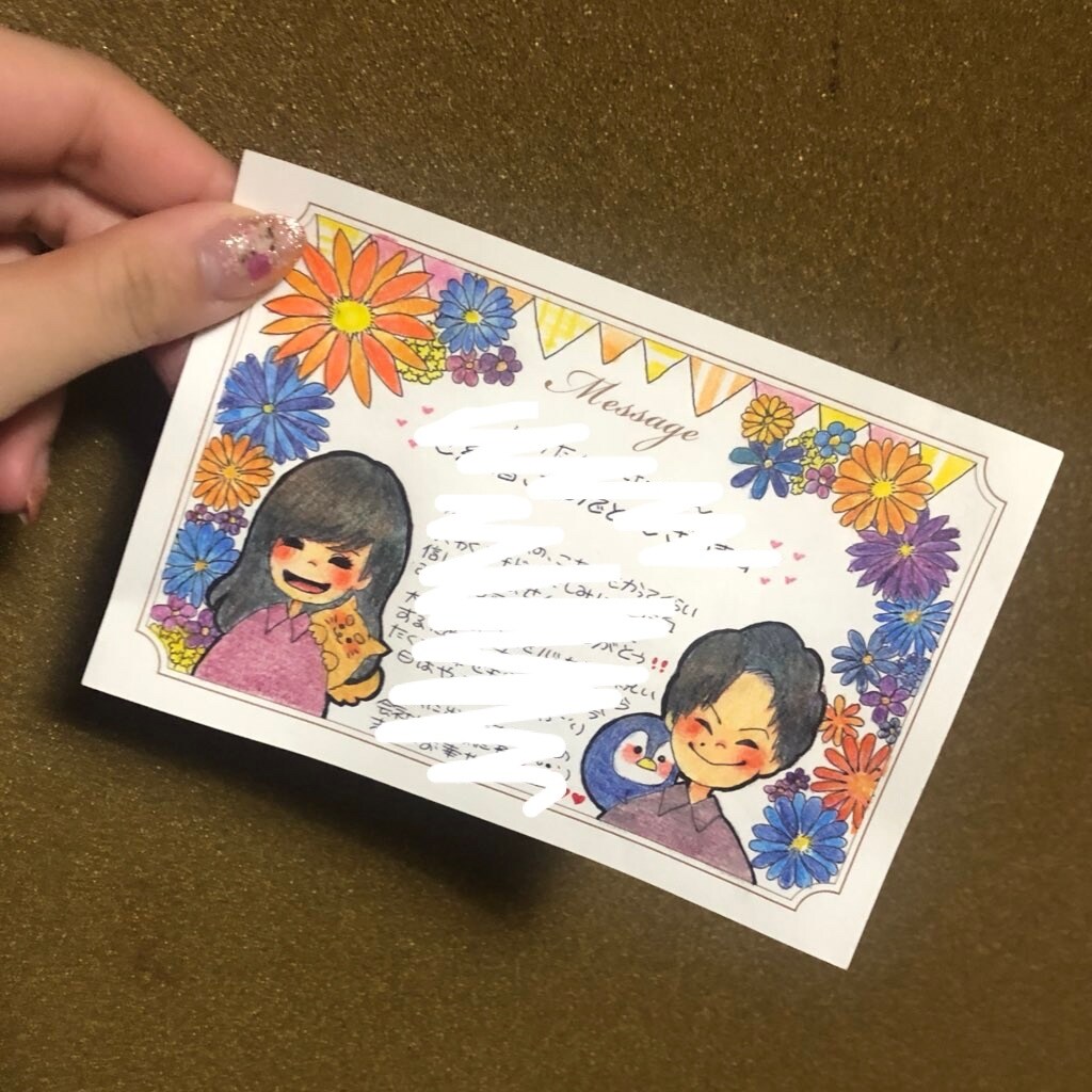 可愛いバースデーカード書きます 贈り物に、そっくり＜雰囲気な似顔絵付きのバースデーカードを！ イメージ2
