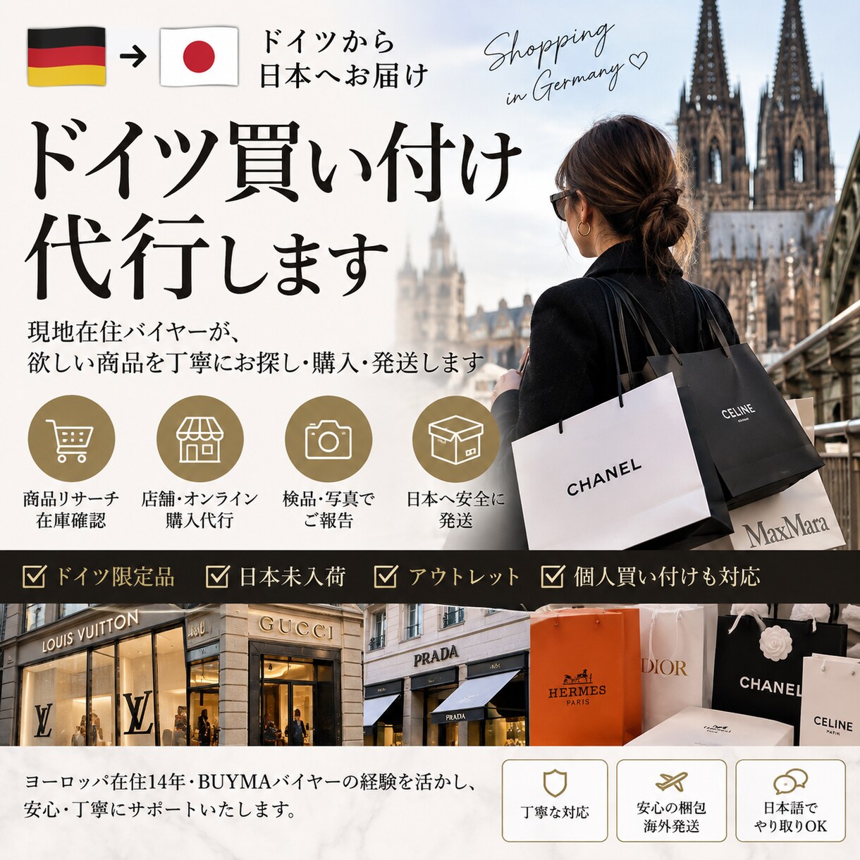 ドイツから商品の買い付けを代行します 現地在住者が在庫確認・購入・発送まで対応します イメージ1