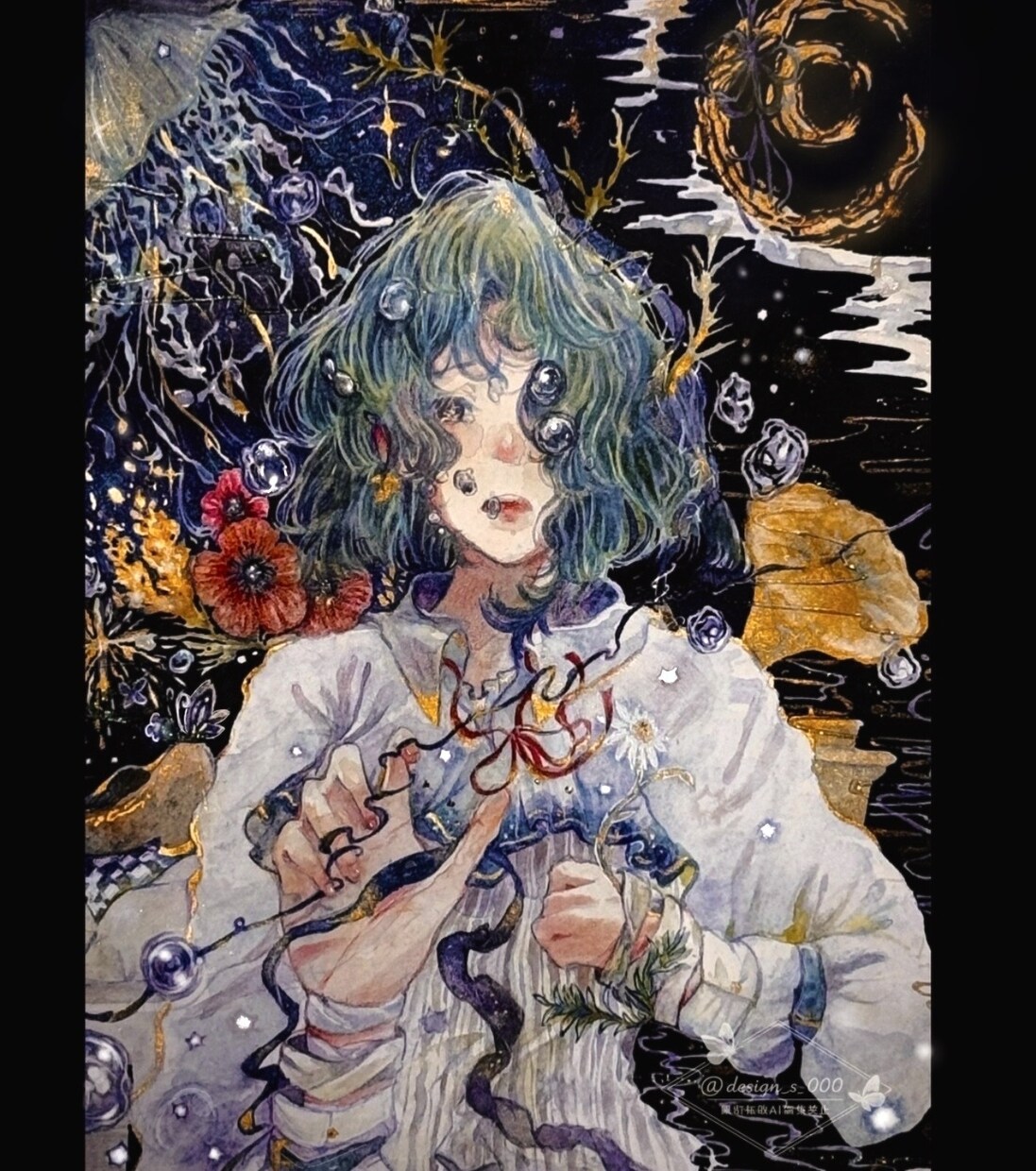 誕生日花の女の子のミニイラスト描きます 透明水彩のアナログイラストを制作しております！ イメージ3